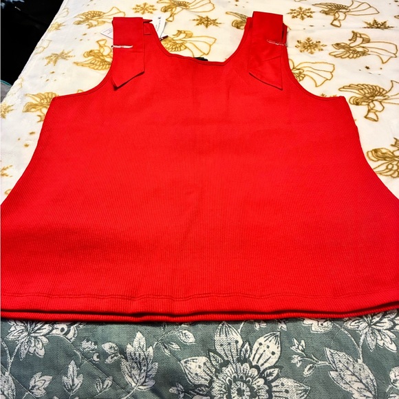 NWT French Connection Bow Tank Top ( High Risk Red) XL - Picture 8 of 11